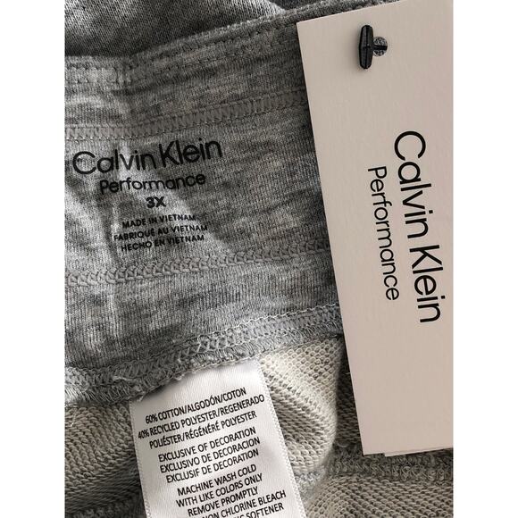 Calvin Klein Performance Women's 3X Wide Leg Sweat Pants Gray NEW - Picture 4 of 6